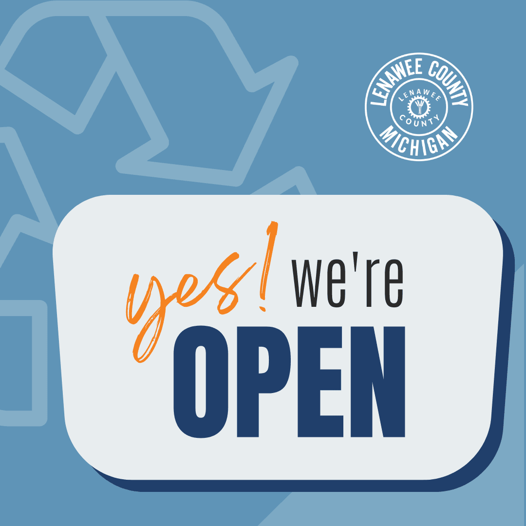 The recycling drop off site is open