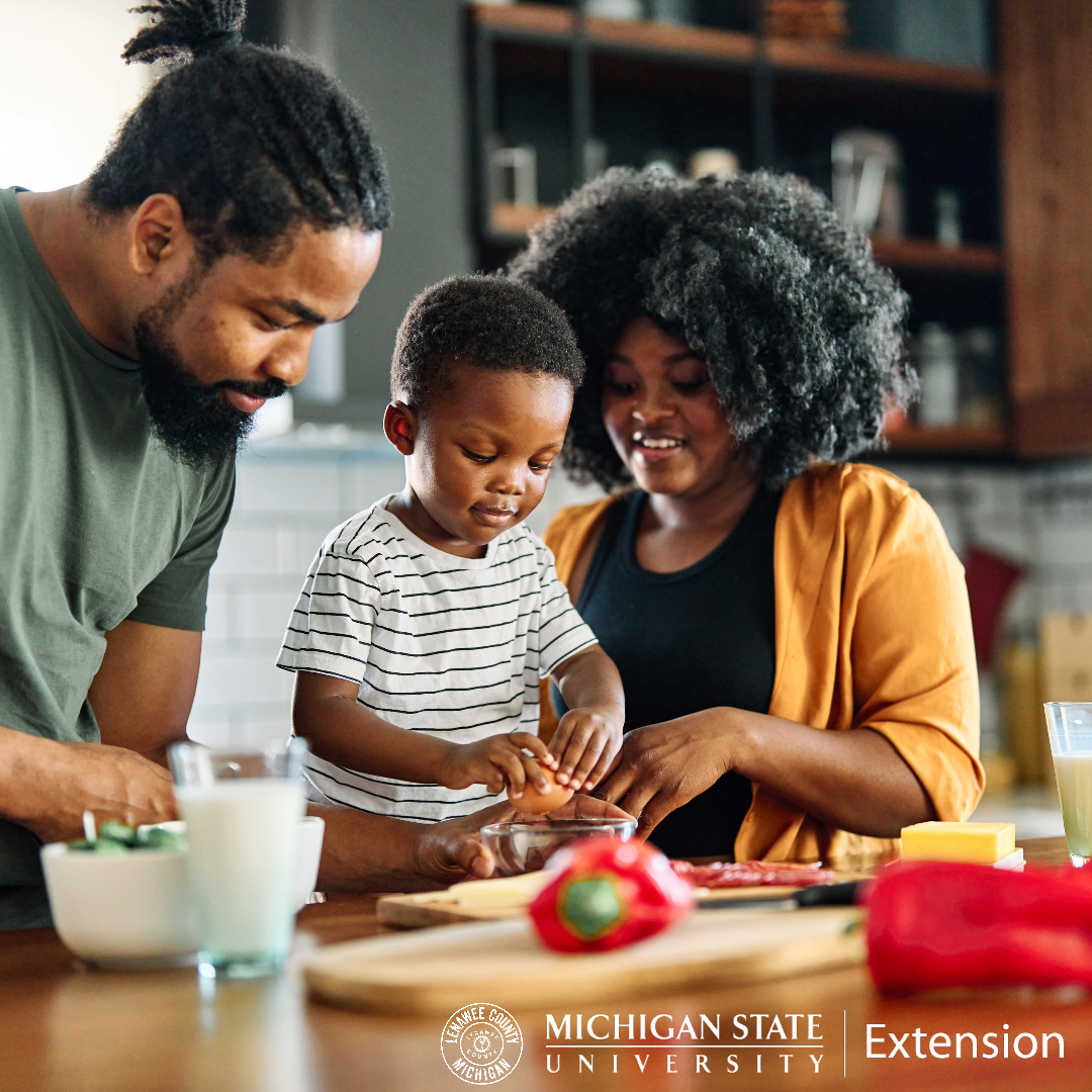 family cooking together