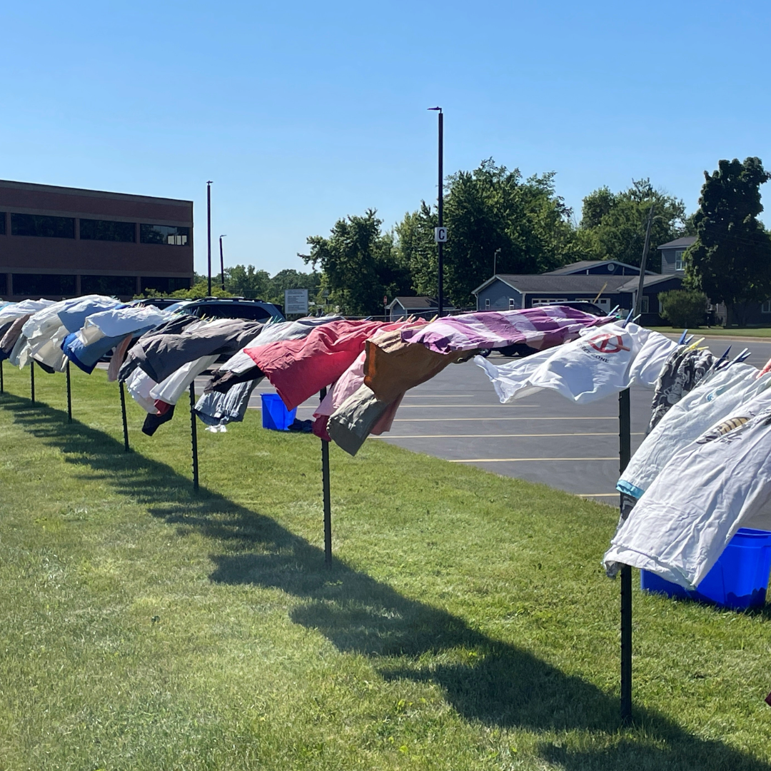 shirts on clothesline