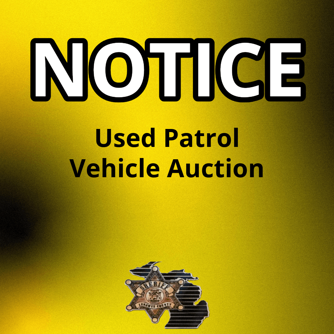Notice - used patrol vehicle auction