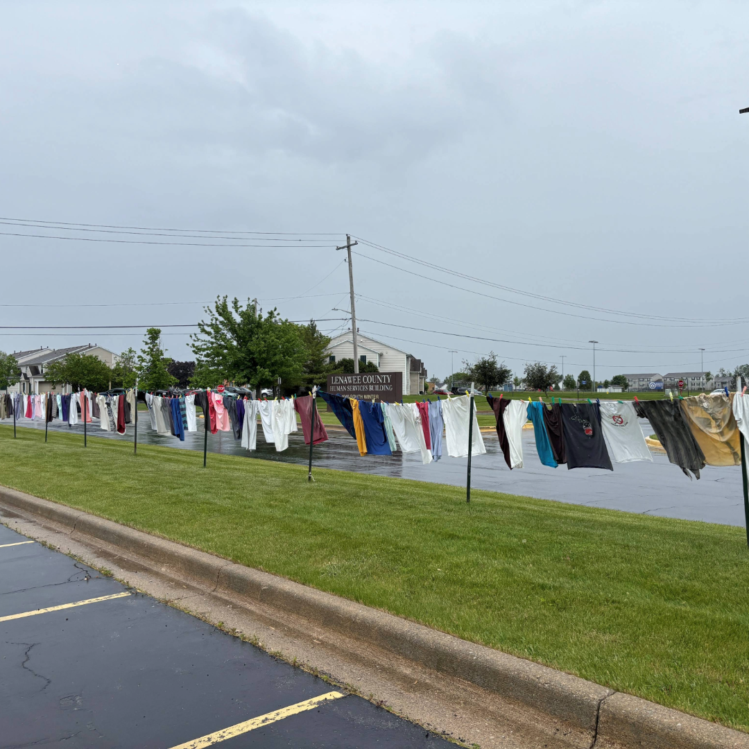 shirts on clothesline