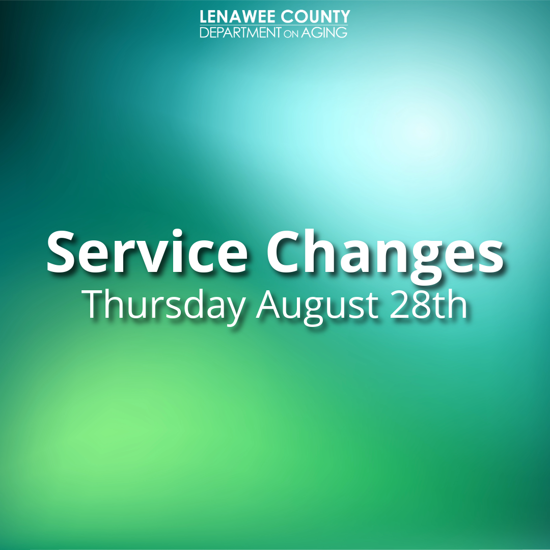 Service Changes Thursday August 28th