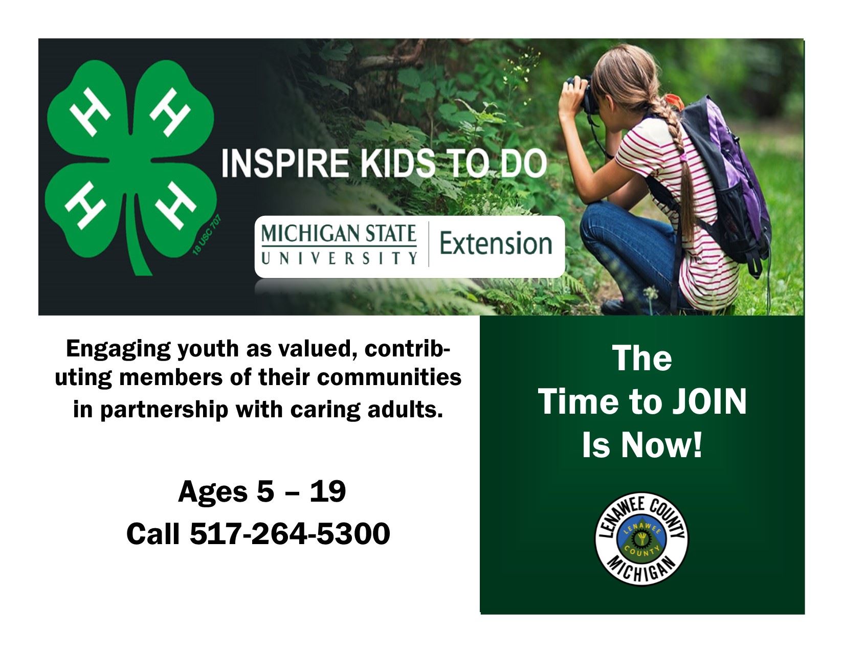 Young person taking photos of nature, JOIN 4H