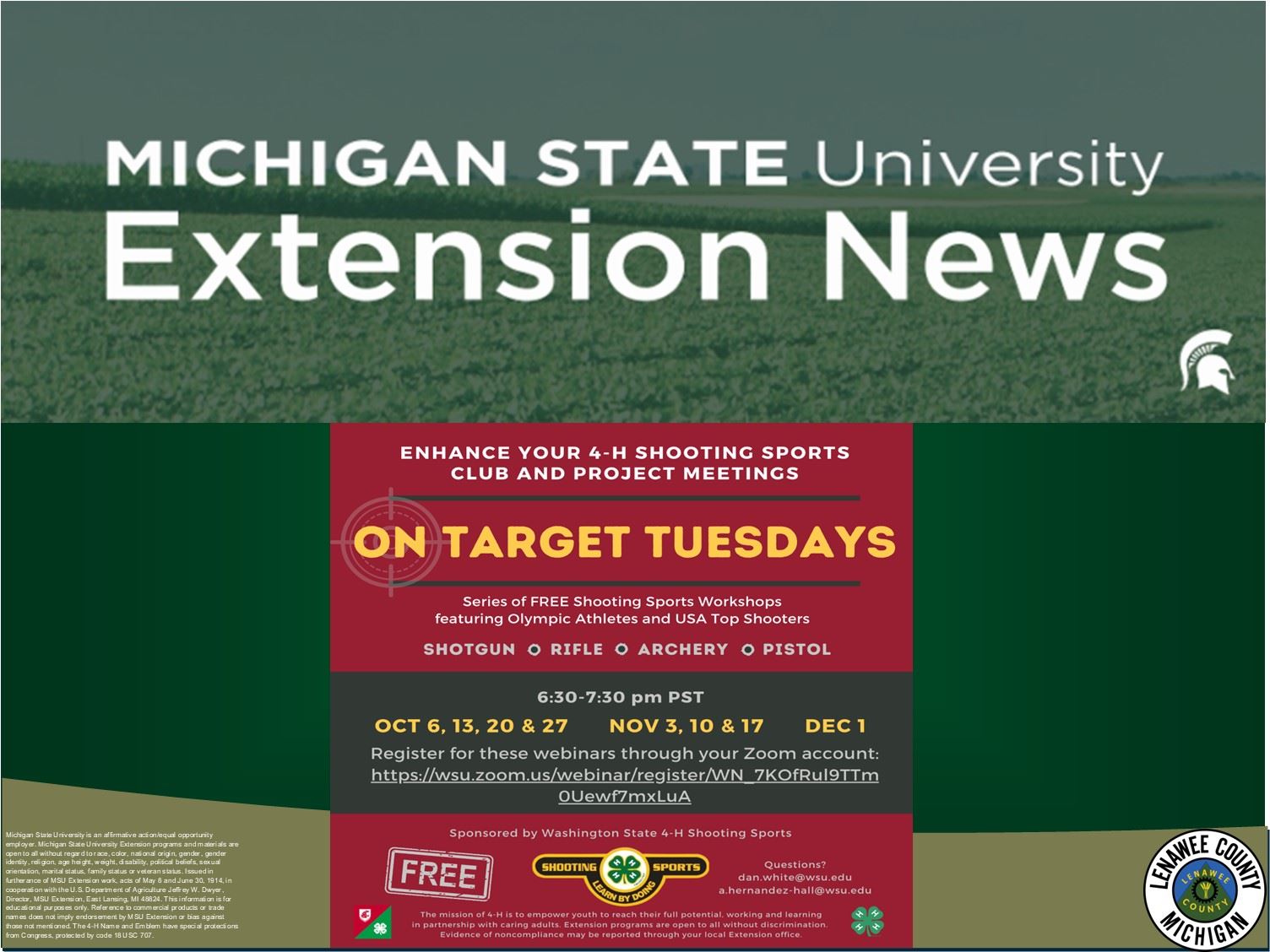 MSU On Target Tuesdays Flyer