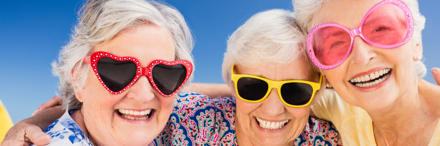 three older women in sunglasses