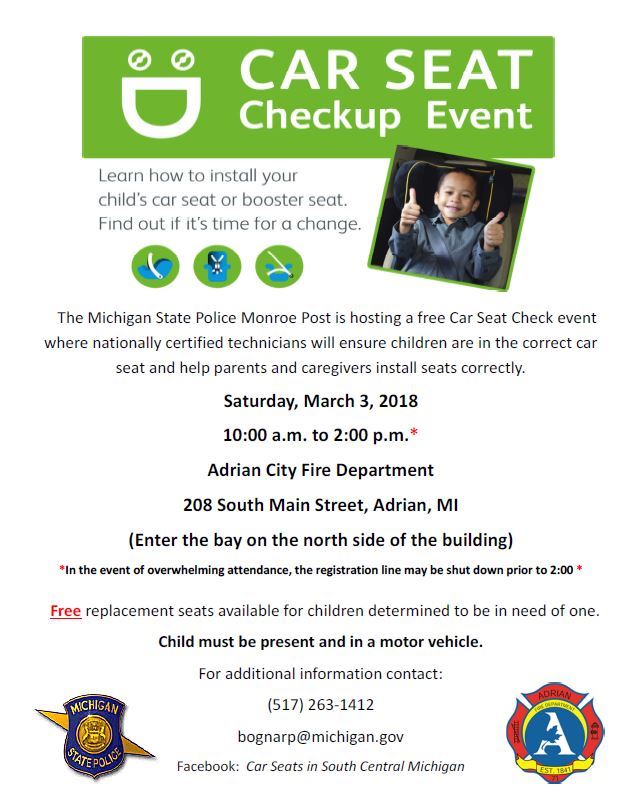 Car Seat Check Flyer