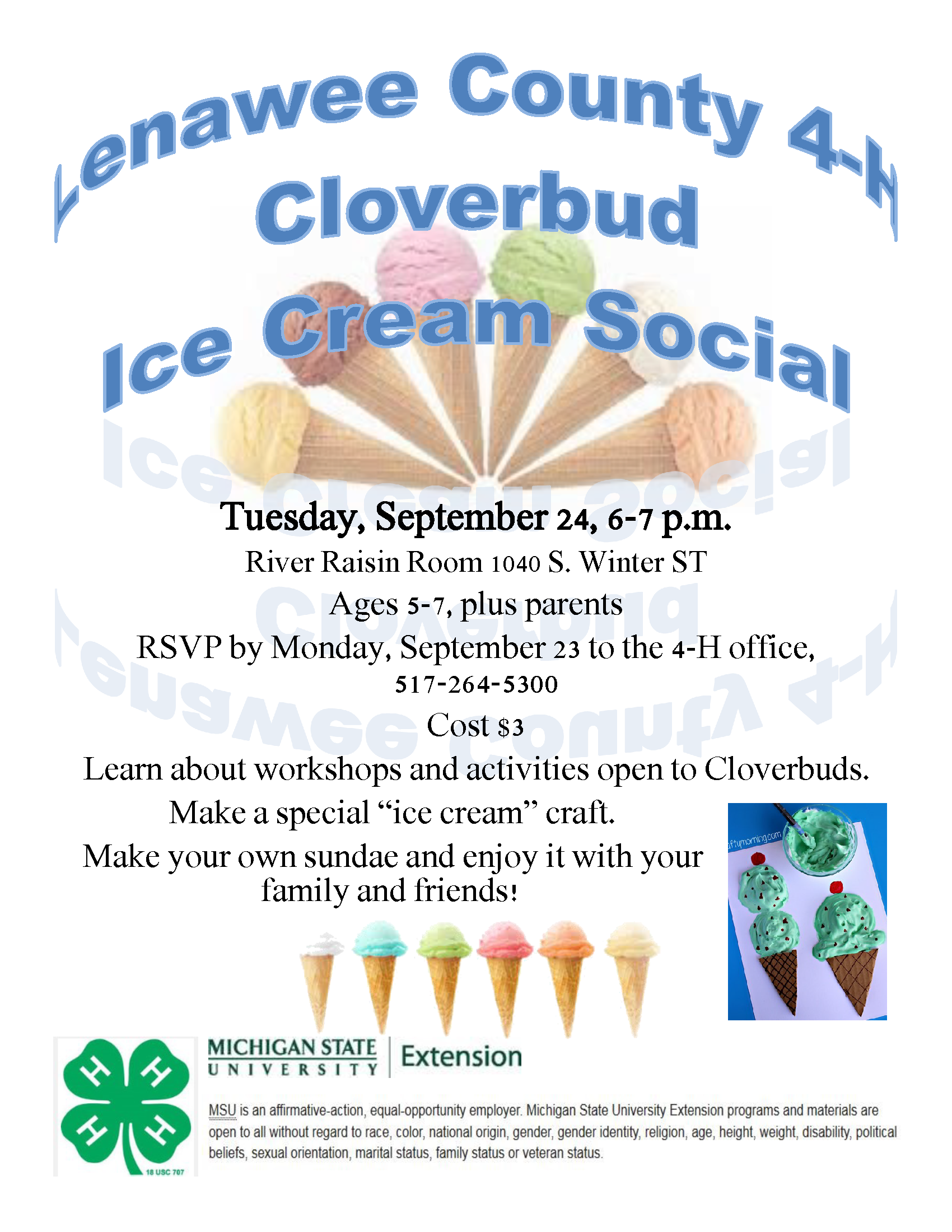 Cloverbud Ice Cream Social