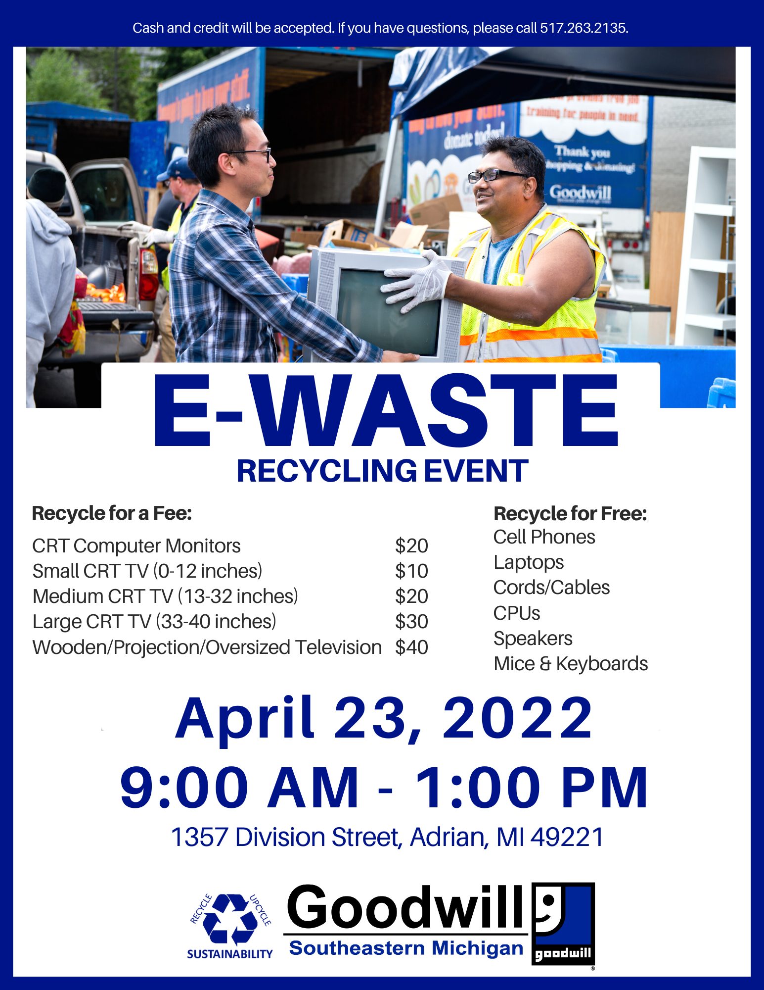 E-WASTE RECYCLING EVENT Flyer with Border